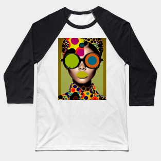 Modern pop art style woman portrait Baseball T-Shirt